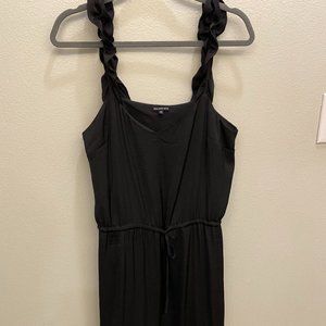 Who What Wear Black Twisted Strap Maxi Dress